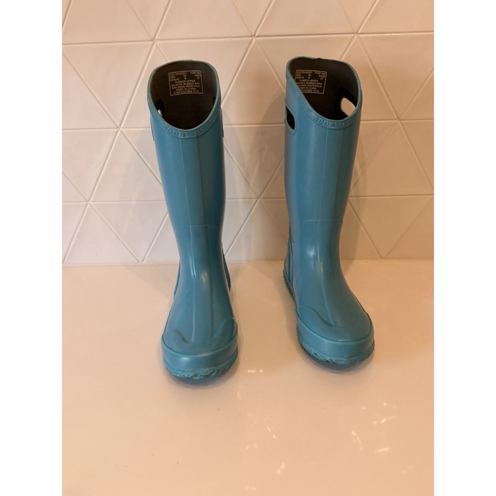 Bogs Women's Rain Boots CLSC Rainbow Blue Rubber Waterproof Size 6 EU 37